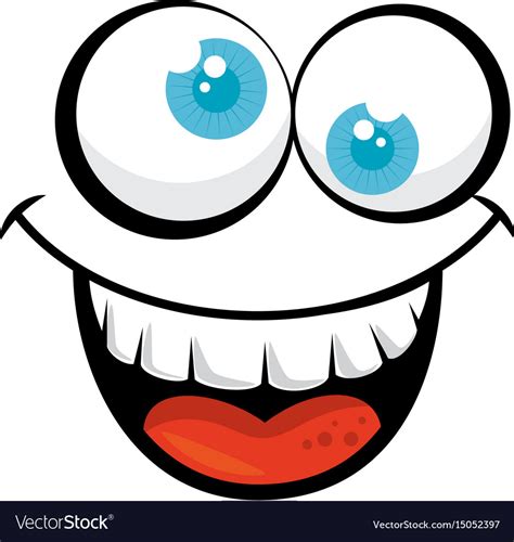 Funny Face Crazy Royalty Free Vector Image Vectorstock