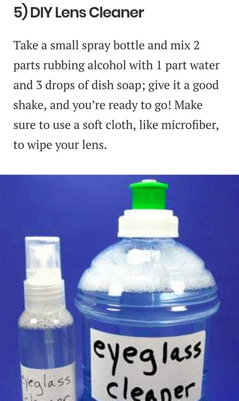 He also covers some tips to keep your lenses clean, too. DIY lens glass cleaner | Wipes diy, Cleaners homemade ...