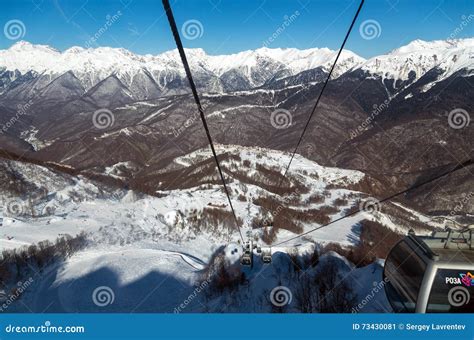 Gondolas Lift In Rosa Khutor Ski Resort Sochi Russia Editorial Photo
