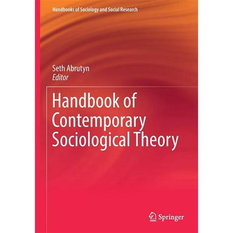 handbooks of sociology and social research handbook of contemporary sociological theory