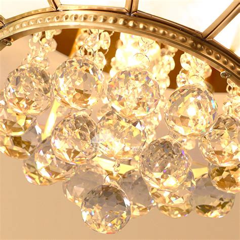 Copper Ceiling Light Living Room Lamp Modern Restaurant Crystal 46