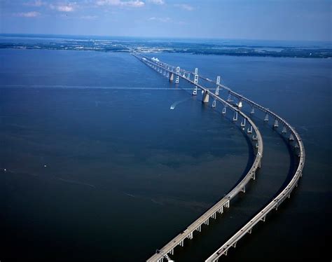 Chesapeake Bay Bridge Maryland City Us Longest Bridge In The World