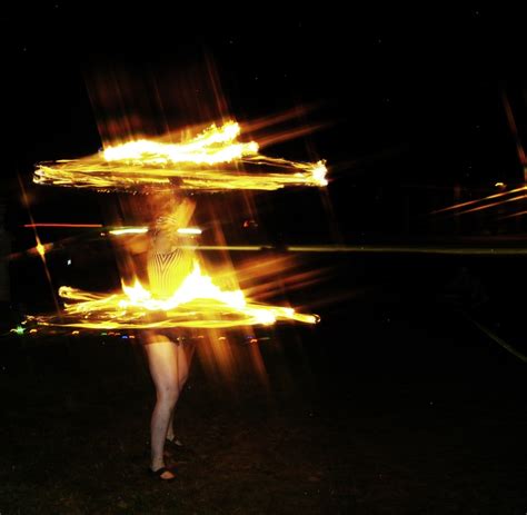 Fire Spinning Show Brushwood Folklore Center Glow In The Dark Cool