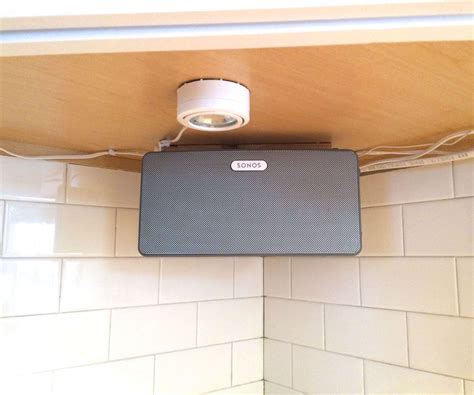 The sound of speakers excellent with their bass reflex sound system. Mount a Speaker Under a Cabinet | Sonos kitchen, Kitchen ...
