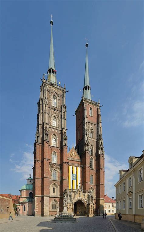 Pologne Wroclaw La Cathédrale Saint Jean Baptiste Est La Cathédrale