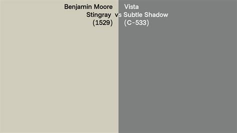 Benjamin Moore Stingray 1529 Vs Vista Subtle Shadow C 533 Side By