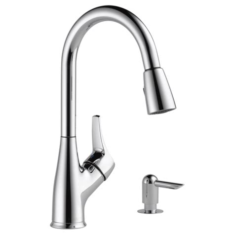 Best pull out kitchen faucet reviews in 2020. P88121LF-SD-W - Single Handle Pull-Down Kitchen Faucet ...