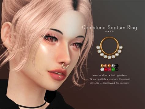 4w25 Gemstone Septum Ring The Sims 4 Download Simsdomination