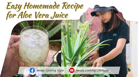 Easy Homemade Recipe For Aloe Vera Juice Youtube