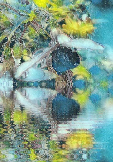 A Floral Reflection Digital Art By Natalie Hardwicke Pixels