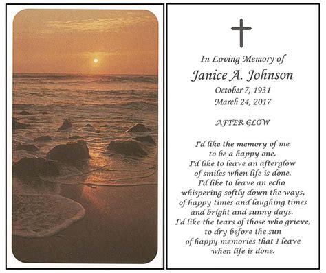 Funeral Prayer Cards Catholic Catholic Celtic Cross Irish Memory