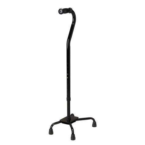 Medline Bariatric Small Base Quad Cane In Black Mds86222xw The Home Depot