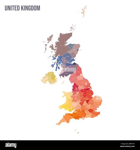 United Kingdom Of Great Britain And Northern Ireland Political Map Of