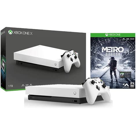 Microsoft Xbox One X 1tb Special White Edition Metro Exodus Console