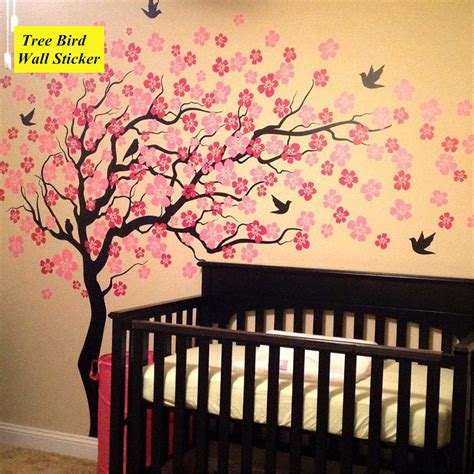 If it is for a living room, create a warm and cozy theme with artistic wall art. Beautiful Large Wall Tree Wall Decals Flower Cherry ...