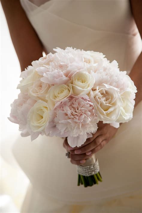 White Rose And Pink Peony Bouquet
