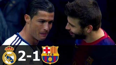 Real Madrid Vs Fc Barcelona 2 1 All Goals And Highlights With English