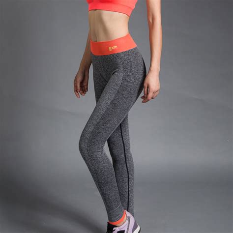 new move brand sex high waist stretched sports pants gym clothes spandex running tights women