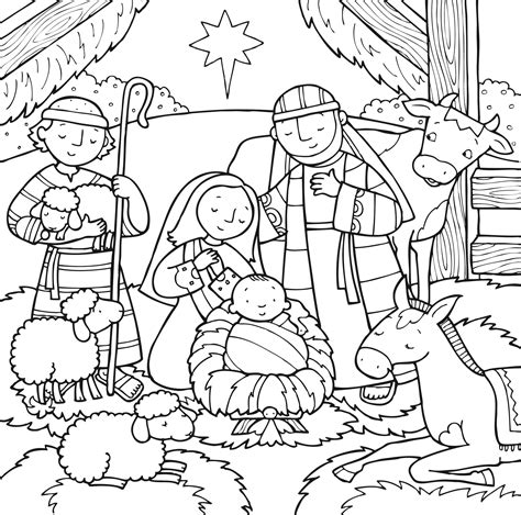 Jesus Birthday Coloring Page