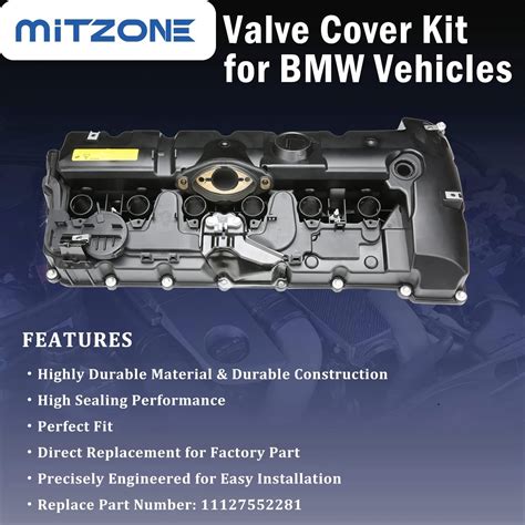 Mitzone N Engine Valve Cover Kit With Oil Cap Pcv Hose Compatible