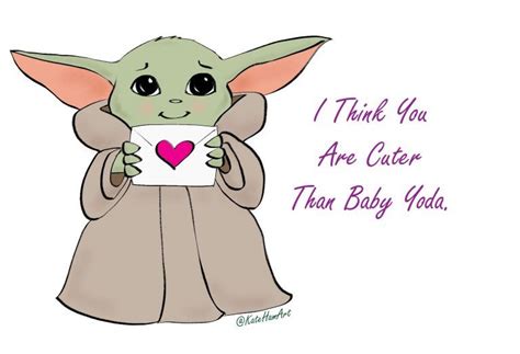 Download Baby Yoda Printable Valentine's Day Cards - Instant ...