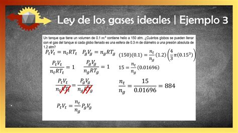 Física Ley De Los Gases Ideales Ejemplo 3 Youtube