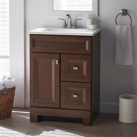 This romali 24 inch vanity with rectangular ceramic sink in gloss grey finish could make your bathroom looks always clean and new. Home Decorators Collection Sedgewood 24-1/2 in. W Bath ...