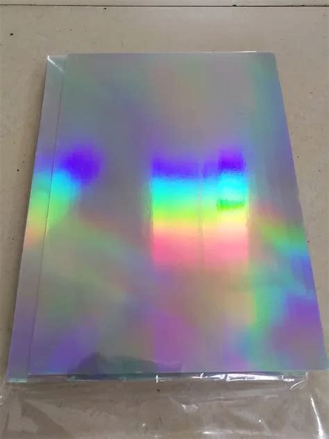 15 Sheets A4a5 Holographic Rainbow Glossy 250gsm Thick Cardboard