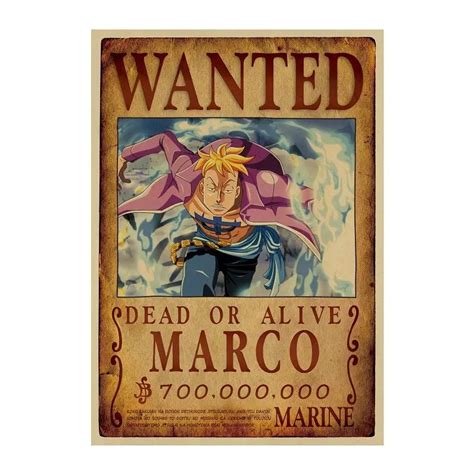 Affiche Wanted One Piece Marco Laboutique Onepiece
