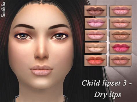 Child Lipset 3 Dry Lips By Sintiklia At Tsr Sims 4 Updates