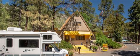 There are some truly lovely cabins available at our member rv parks and campgrounds that can be rented and can make that camping trip an easy and relaxing one. Flagstaff, Arizona Campground | Flagstaff KOA