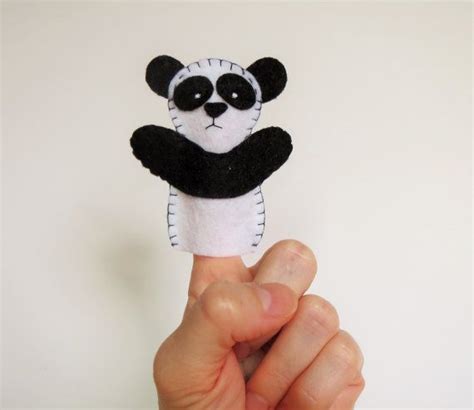 Panda Finger Puppet Finger Puppet Pandatoy Felt Panda Baby Panda