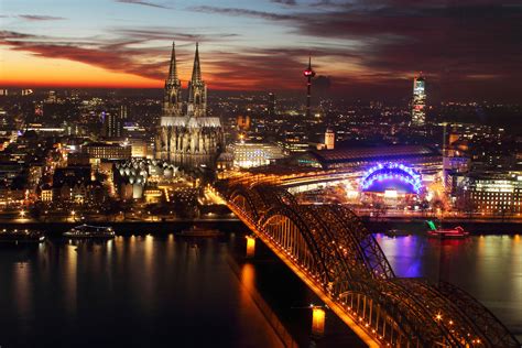 Aktuelles wetter in norddeutschland inkl. Kölner Dom von oben Foto & Bild | world, abend, panorama ...