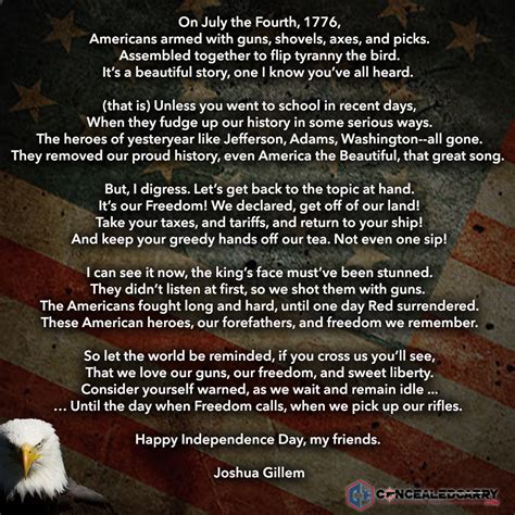 Happy Independence Day An American Poem Concealed Carry Inc
