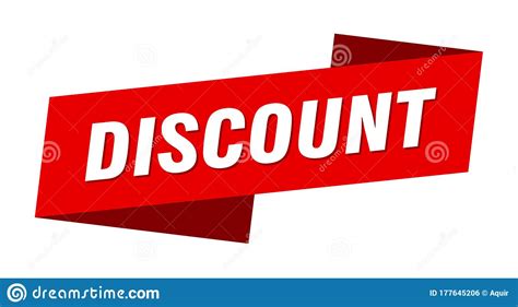Discount Banner Template Discount Ribbon Label Stock Vector