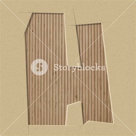 Letter Cut Out On A Cardboard Vector Paper Alphabet Royalty Free Stock