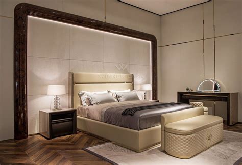 It has the option of a high gloss color or a matte color. Leather Upholstery Headboard High End King Size Bed | King ...
