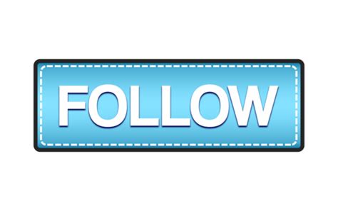 Follow Buttons In Several Different Styles Vector Follow Button