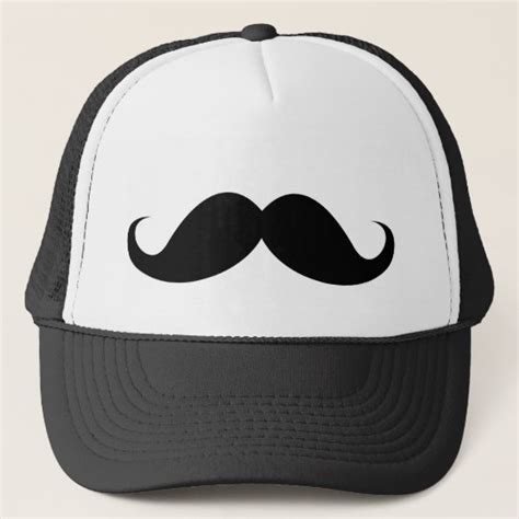 Funny Black Handlebar Mustache Moustache Trucker Hat