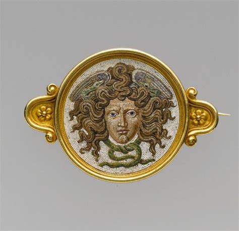 Brooch Head Of Medusa In Micromosaic This Jewelry Making Firm Used