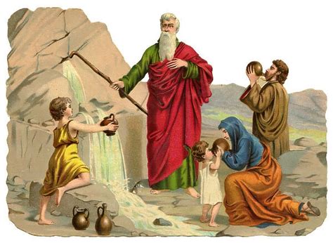 Moses Striking Rock To Find Water In The Desert Print 14311512