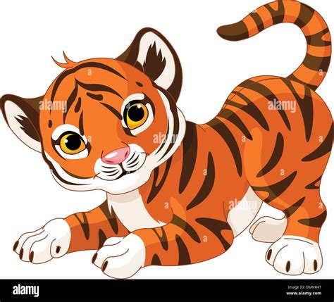 Playful Tiger Cub Stock Vector Image And Art Alamy