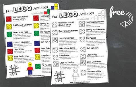 Free Lego Activities For Kids Poster