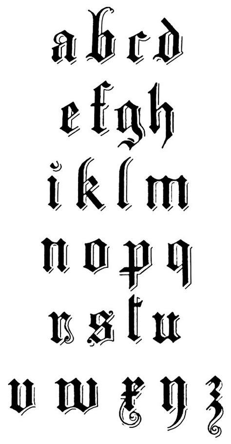 Gothic Alphabets Karens Whimsy Lettering Alphabet Gothic Alphabet