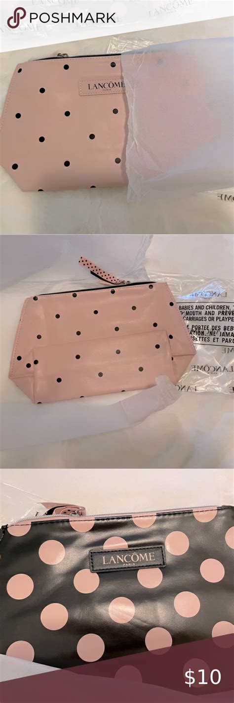 Lancôme Pink And Black Polka Dot Makeup Bags In 2023 Makeup Bag