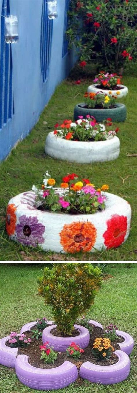 20 Best Diy Tire Planter Flower Pot Ideas And Projects For 2019 Diy