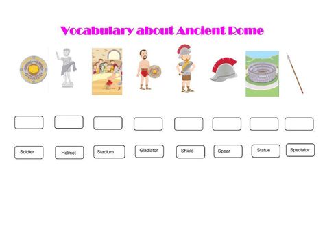 Vocabulary Ancient Rome Worksheet Live Worksheets