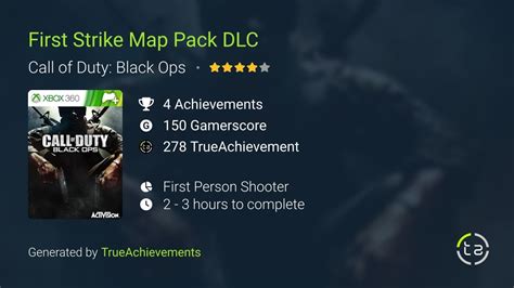 First Strike Map Pack Achievements In Call Of Duty Black Ops