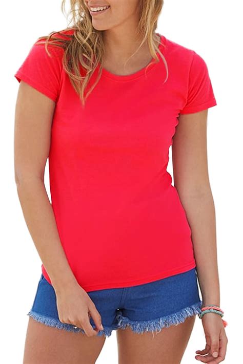 ladies womens plain casual cap sleeve round neck basic jersey tee t shirt top ebay