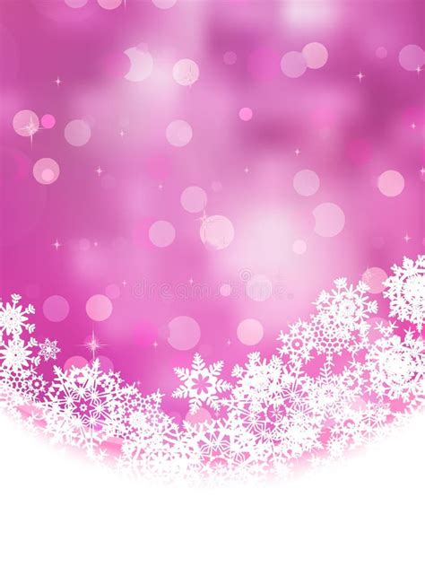 Pink Background With Snowflakes Eps 8 Stock Vector Illustration Of